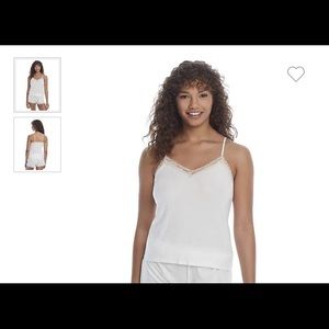 White Pajama Top with Lace Detailing